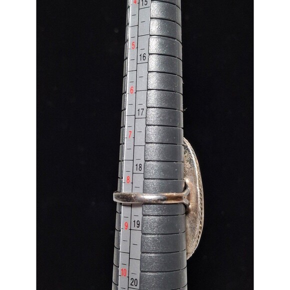 Vintage 925 Sterling Silver Abalone Shell Cat Ring, Hecho en Mexico, Size 8. - Picture 4 of 9